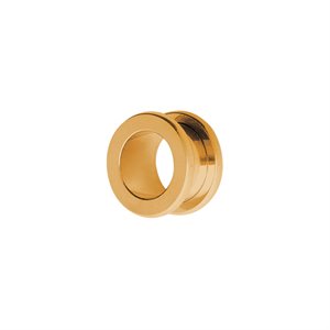 24k gold plated flesh tunnel with rounded edge