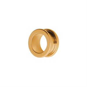 24k gold plated flesh tunnel with rounded edge