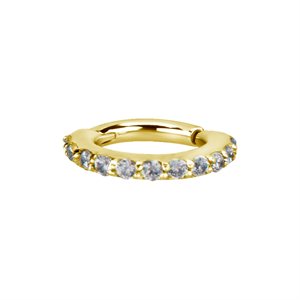 24k gold plated jewelled hinged segment ring