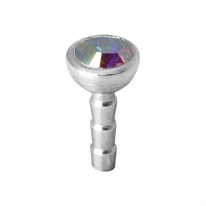 Jewelled attachment for push in Bioplast labret