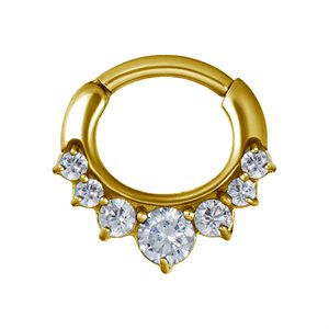 24k gold plated casting septum clicker ring