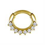 24k gold plated casting septum clicker ring