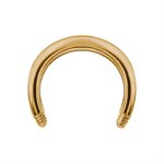 Tige de barbell circulaire plaquée or 24k