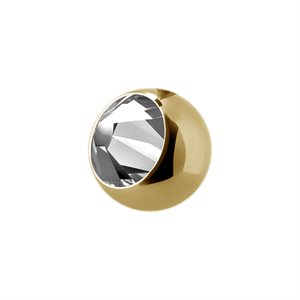 24k gold plated micro jewelled ball