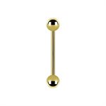 Barbell interne en titanium plaqué or 24k