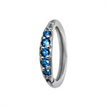 Jewelled hinged segment clicker ring