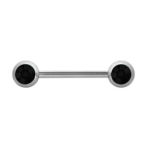 Double facing jewelled nipple barbell