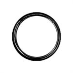 Black steel hinged segment clicker ring