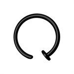 Black steel open nose ring