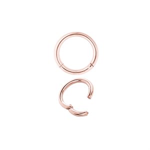 24k rose gold plated steel hinged segment clicker