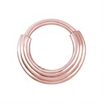 24k rose gold plated steel plain hinged clicker