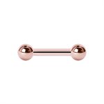 Barbell en acier plaqué or rose 24k