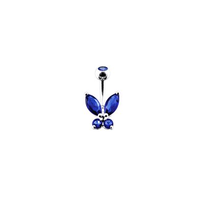 Navel banana with silver butterfly