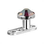 Titanium jewelled dermal anchor