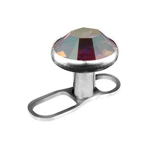 Dermal en titanium de style ouvert avec une pierre