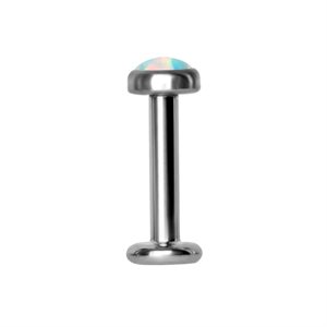 Labret interne en titanium avec un disque avec une opale