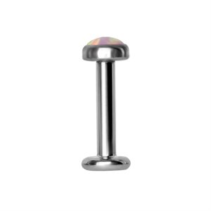 Labret interne en titanium avec un disque avec une opale