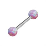 Titanium internal barbell with opals