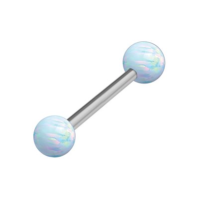 Titanium internal barbell with opals