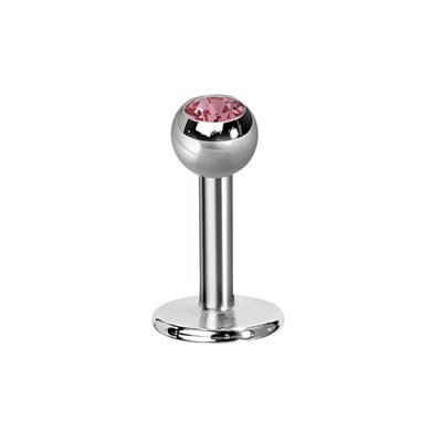 Titanium internal jewelled labret