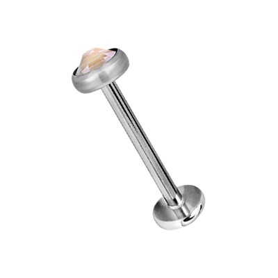 Titanium internal jewelled disc labret