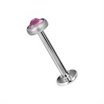 Titanium internal jewelled disc labret