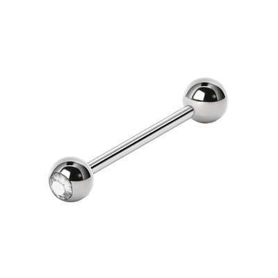 Barbell de langue en titanium avec une pierre