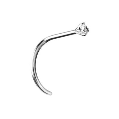 Ttitanium nosescrew with cubic zirconia