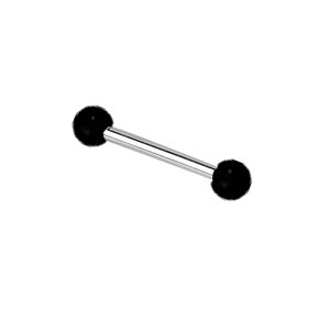 Barbell with acrylic balls