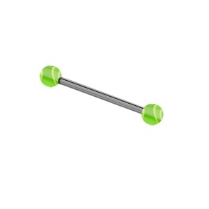 Barbell with acrylic marble balls