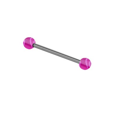 Barbell with acrylic marble balls