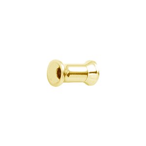 24k gold plated internally threaded double flared tunnel