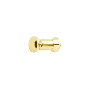 24k gold plated internally threaded double flared tunnel