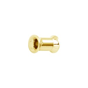 24k gold plated internally threaded double flared tunnel