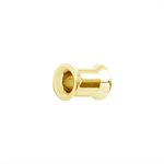 24k gold plated internally threaded double flared tunnel