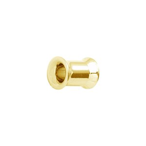 24k gold plated internally threaded double flared tunnel