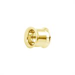 24k gold plated internally threaded double flared tunnel