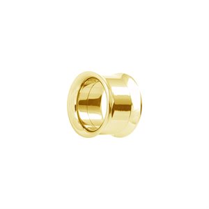 24k gold plated internally threaded double flared tunnel