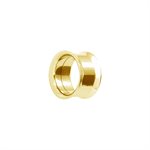 24k gold plated internally threaded double flared tunnel