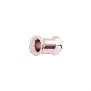 24k rose gold plated internal threaded double flared tunnel