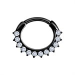 Black steel crystal hinged segment clicker