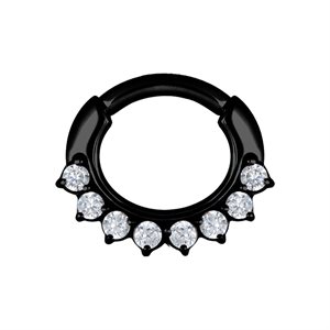 Black steel crystal hinged segment clicker