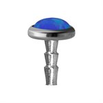 Disque opale en titanium pour labret en Bioplast push in