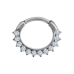 Crystal hinged septum clicker