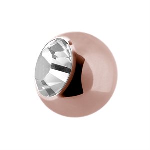 24k rose gold plated steel jewelled spare replacement ball