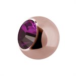 24k rose gold plated steel jewelled spare replacement ball