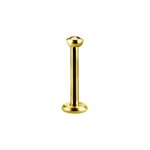 24k gold plated internal jewelled labret