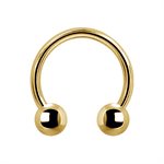 Barbell circulaire plaqué or 24k