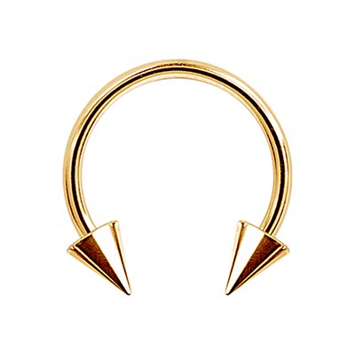 Barbell circulaire plaqué or 24k