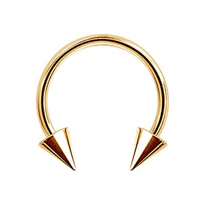 Barbell circulaire plaqué or 24k